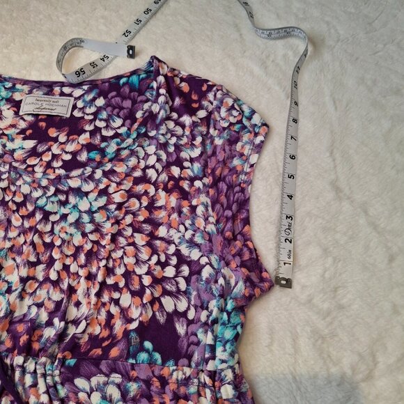 Carole Hochman Heavenly Soft Nightgown & Robe Set Sz PL Maxi floral Boho Artsy - Picture 11 of 16